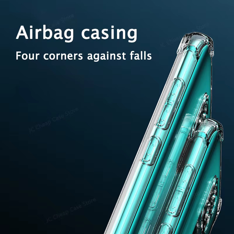 Transparente Silikon-Schutzhülle für Xiaomi POCO C65 5G, Redmi 12C und Redmi 10C mit Airbag-Funktion und Stoßfestigkeit - Bild 3