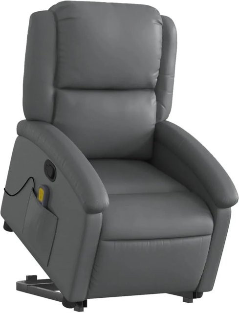 vidaXL Massagesessel Modell 5 mit Aufstehhilfe in Grau aus Kunstleder - Bild 1