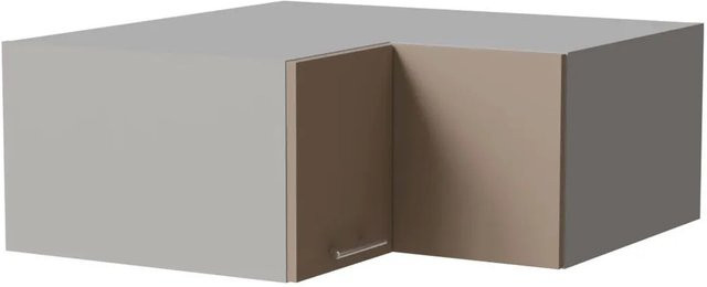 Feldmann-Wohnen Eckaufsatzschrank Brerra in Graubeige Matt, B/T/H: 90 x 36 x 90 cm - Bild 1