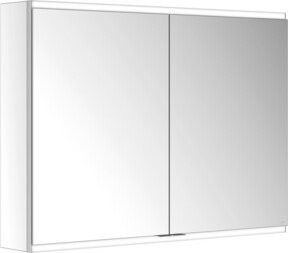 Keuco Spiegelschrank Royal Modular 2.0 mit 2 Drehtüren, LED-Beleuchtung und Sensorik, B/H/T: 100 x 70 x 16 cm, Weiß/Silber - Bild 1