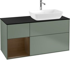 V&B Waschtischunterschrank Finion Wandbeleuchtung in Lackoptik, Breite: 120 cm, Tiefe: 50,1 cm, Höhe: 50,1 cm - Bild 1
