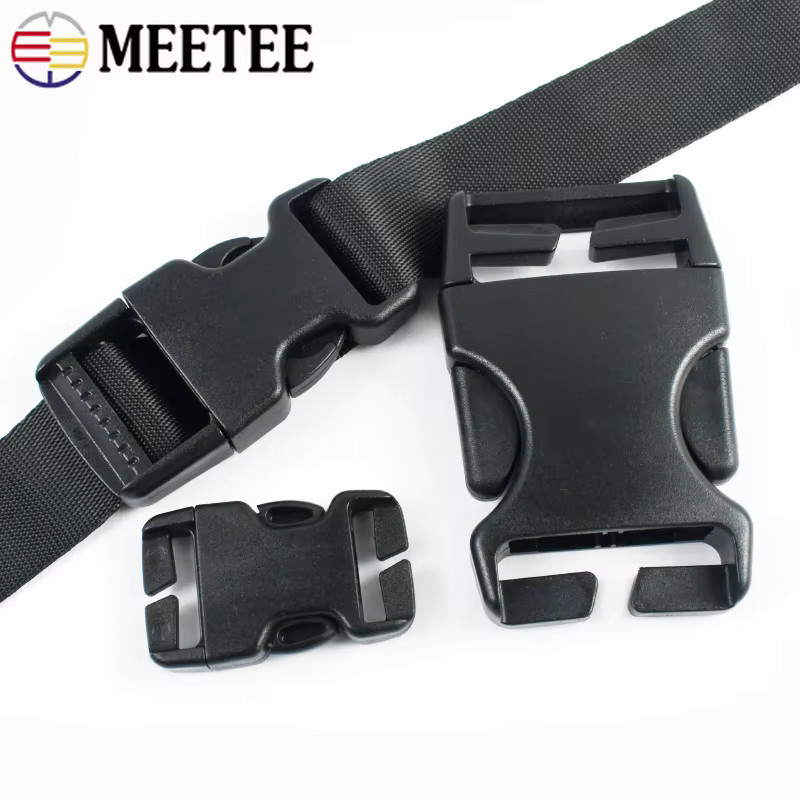 Meetee Kunststoff-Seitenschnellverschlüsse für Taschenriemen, 5 oder 10 Stück, Verstellbare Clips und Gepäckkarabiner ohne Nähen - Bild 5