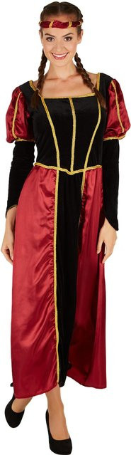tectake Frauenkostüm Burgdame, Fantasy, Rot - Bild 1