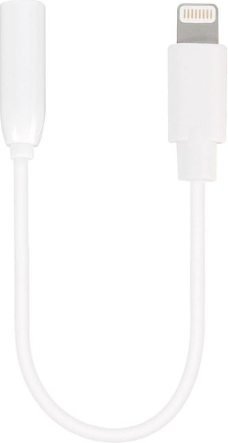 Vivanco Adapterkabel Lightning auf 3,5 mm Audio Buchse, Weiß, Länge: 10 cm - Bild 1