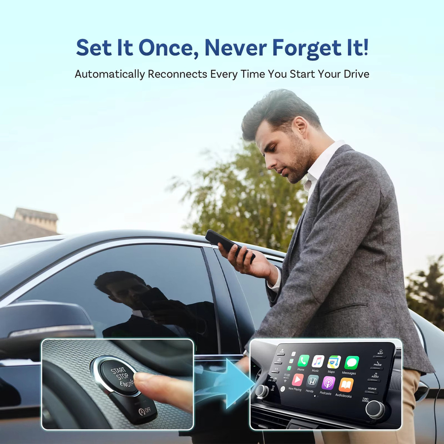 Ottocast Play2Video Ultra AI Box Wireless CarPlay und Android Auto Adapter mit YouTube, Netflix und IPTV in Schwarz - Bild 4