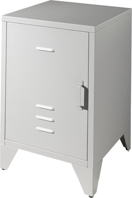 BRONXX Nachtkonsole im Industrial-Look aus Metall in Grau, B/T/H: 152 x 4 x 152 cm - Bild 1