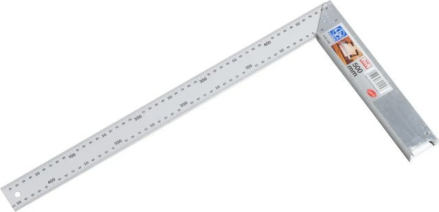 LUX-TOOLS Winkel mit Zunge Comfort, Silber, Länge: 500 mm - Bild 1