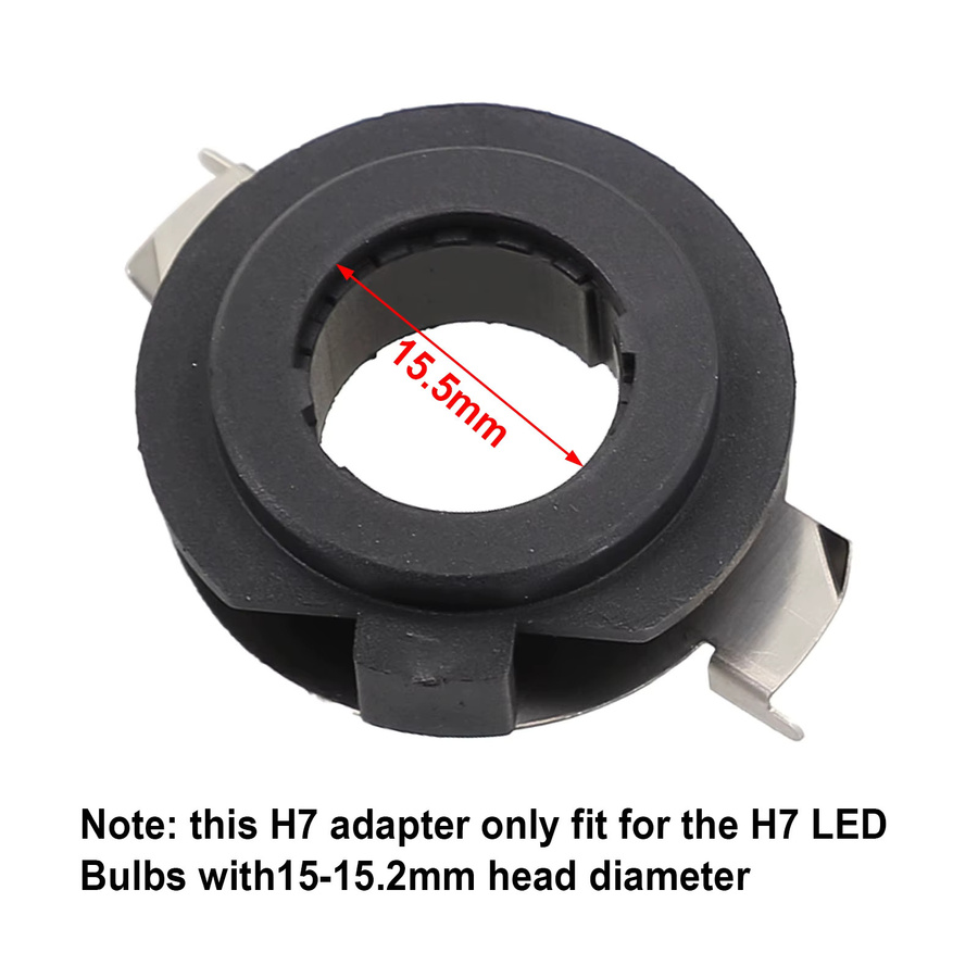 NIGHTKIST LED Scheinwerfer Adapter Basis Sockel Halter für H7 Lampen, 2 Stück, Schwarz, passend für BMW und Mercedes - Bild 3