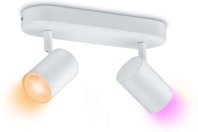 WiZ IMAGEO LED-Deckenleuchte mit 2er-Spots, Tunable White und Color, dimmbar, Weiß - Bild 1