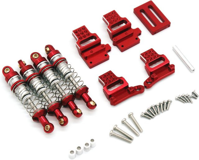 JJRC Metallzubehör, Stoßdämpfer und Stoßdämpferrahmenteile, 1:18, für ferngesteuerte Autos - Bild 1