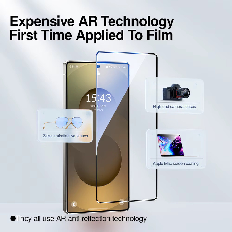 SmartDevil AR Gehärteter Glasfilm für Samsung S26 Ultra und Samsung S25 Ultra, Transparent, Anti-Fingerabdruck mit staubfreier Box - Bild 3