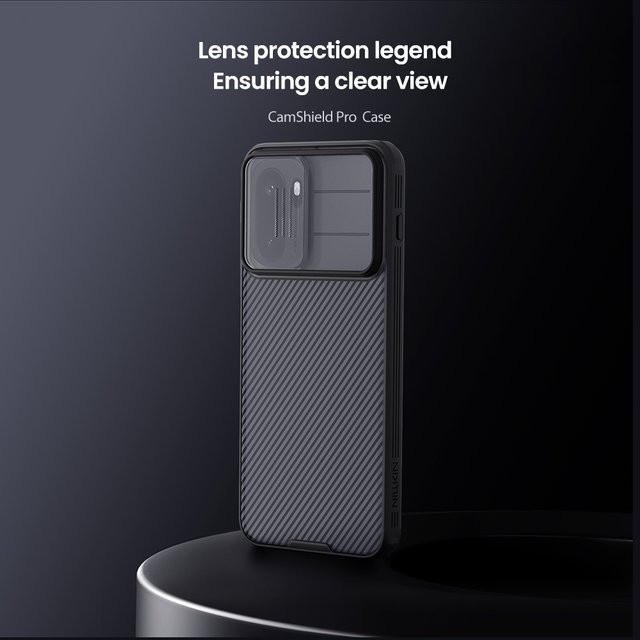 Nillkin CamShield Pro Hard PC Schutzhülle für OnePlus 15R in Schwarz mit Kameraabdeckung und Rutschschutz - Bild 1
