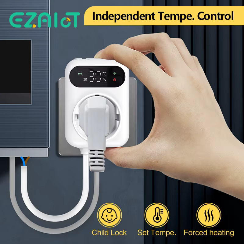 Tuya WiFi Smart Thermostat für Wasser- und Gaskessel mit RF433 Funk-Empfänger und App-Steuerung in Weiß - Bild 3