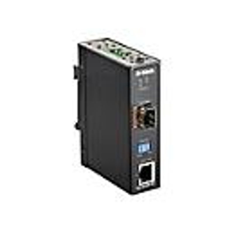 D-Link DIS M100G Industrial Medienkonverter mit 1GbE, 1000Base-T, RJ-45 und SFP (mini-GBIC) in Schwarz - Bild 3