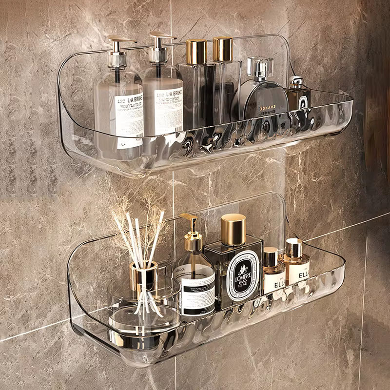 Meltset Wandregal aus Acryl Transparent für Badezimmer und Küche als Kosmetik-Organizer und Make-up Ablage - Bild 2