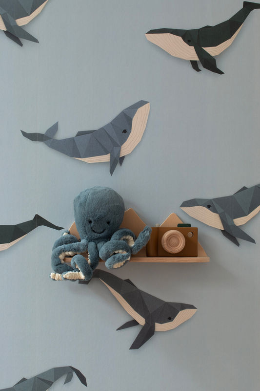 studio ditte Tapete Whale Walvis in Light Blue für Kinderzimmer und Badezimmer aus Vlies - Bild 2