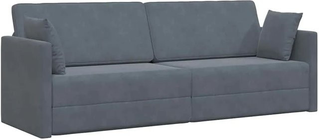 vidaXL Boden-Sofa-Bett in Dunkelgrau aus Samt mit modernem Design - Bild 1