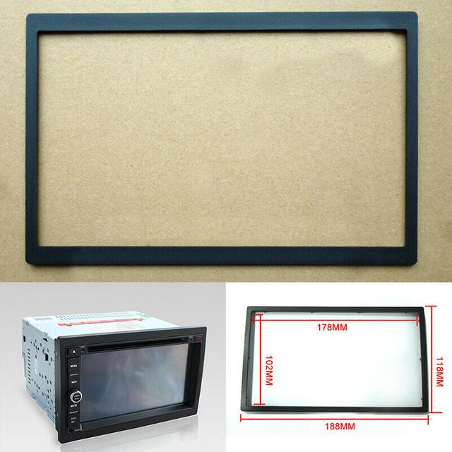 Universal 2 Din DVD Montage Rahmen für Auto Stereo Radio Fascia Rahmen in Schwarz - Bild 1