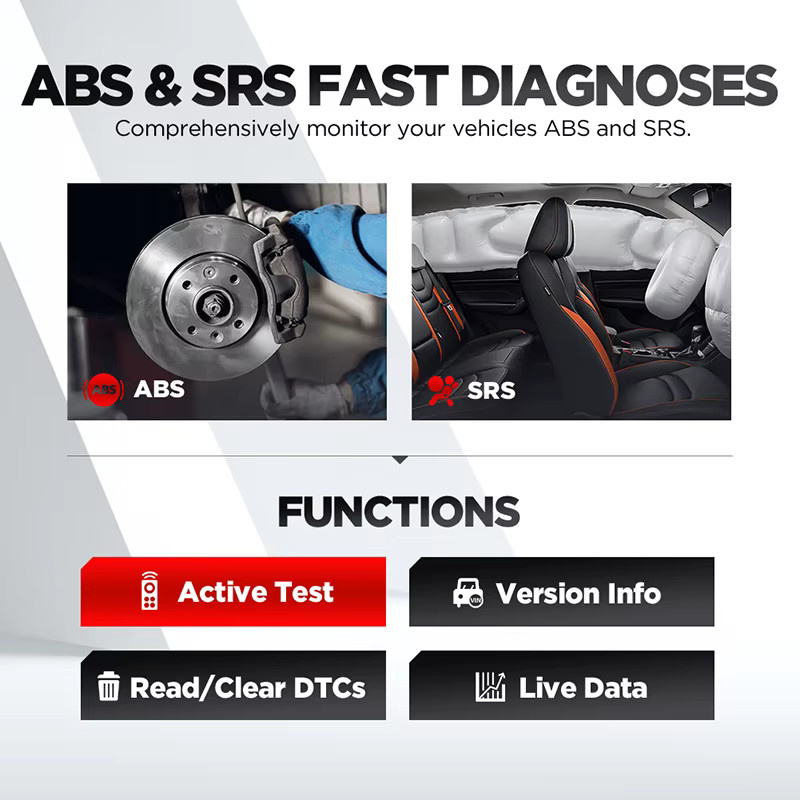 LAUNCH CR 629 OBD2-Scanner Kfz-Diagnosetool in Schwarz für Motor und Airbag - Bild 2