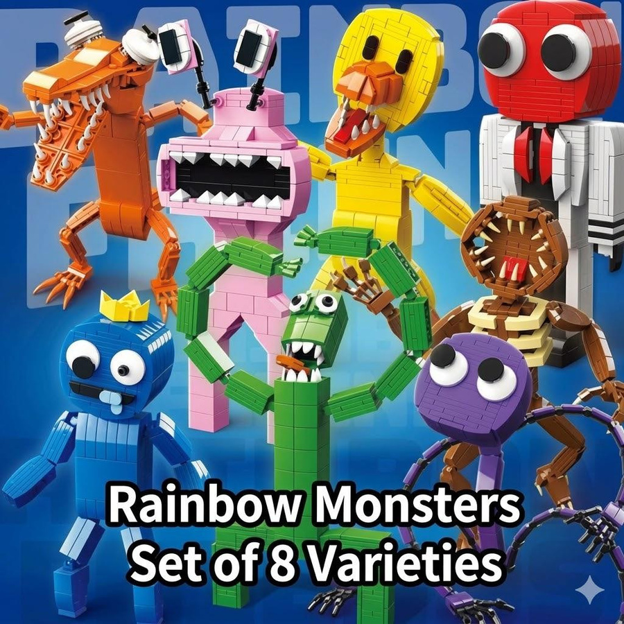 Board M Factory Rainbow Friends Figur Baustein 8-Sorten Set - Bild 2