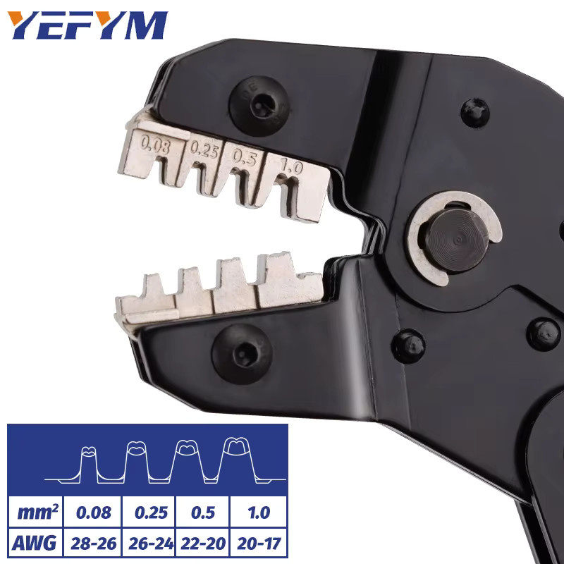 YEFYM Drahtratszange SN-2549S Crimpwerkzeug für PH2.0 XH2.54 2.8 3.0 3.96 KF2510 JST Terminals mit 0,08–1,0 mm2 AWG28–18 - Bild 3