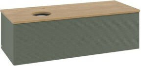 V&B Waschtischunterschrank Antao mit Frontstruktur in Eiche, B/T/H: 120 x 36 x 50 cm - Bild 1