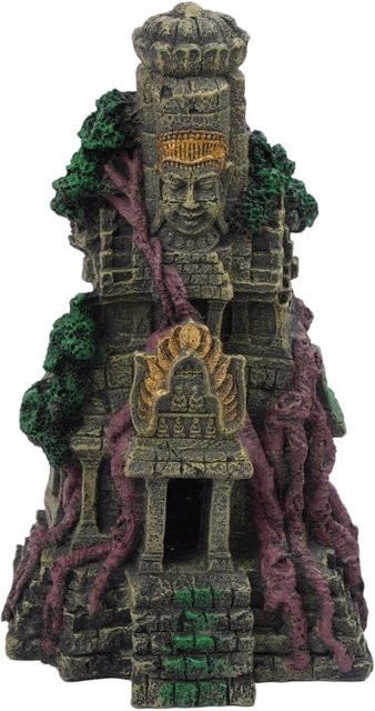 Relaxdays Aquarium Dekotempel aus Polyresin in Grau, B/T/H: 26 x 15,5 x 13 cm - Bild 1