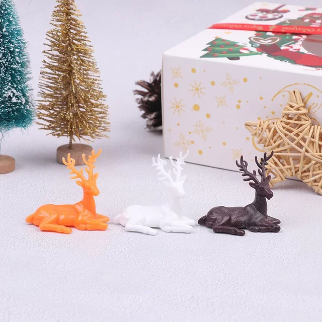Nordic Rentier Statue aus Kunststoff als Weihnachtsdekoration für Tisch und Garten - Bild 1