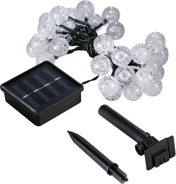 TOMTOP JMS Solar Bubble Ball LED Lichterkette mit 30 bunten Kristallkugeln für den Außenbereich im Garten - Bild 1