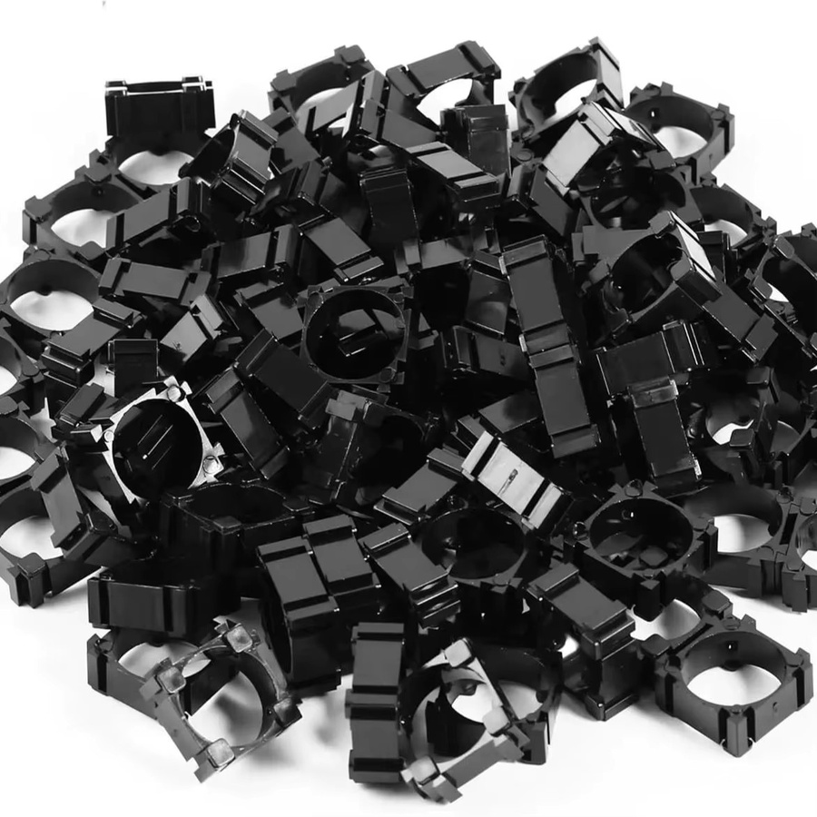 AOKIN 100 Stück 18650 Lithium-Batteriezellen-Halter aus Kunststoff in Schwarz, Batterie-Aufbewahrungsbox und Zellenabstandshalter für zylindrische Batterien - Bild 7