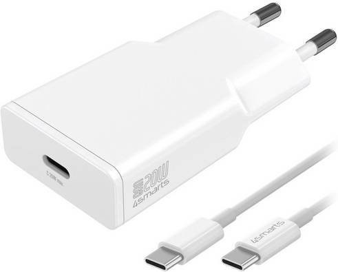4Smarts USB-C Ladegerät 20W mit USB Power Delivery (USB-PD) und GaN-Technologie in Weiß - Bild 1