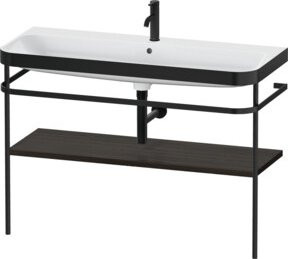 Duravit Möbelwaschtisch-Kombi Happy D.2 Plus mit Konsole und 1 Waschbecken in Nussbaum gebürstet, Breite: 117,5 cm, Tiefe: 49 cm - Bild 1