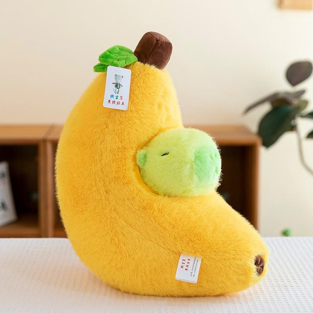 Joyful toys Bananen-Capybara-Kissen, große Puppe, Stofftier, Gelb - Bild 1