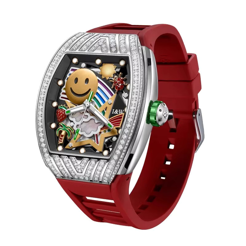 GRMONTRE Armbanduhr Automatik, Edelstahl, Silikon, Schwarz, Herren - Bild 3