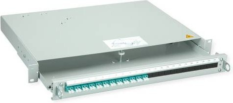 Telegärtner PROFI V LWL-Panel mit 12x LC Duplex Kupplungen, türkis, OM3 - Bild 1