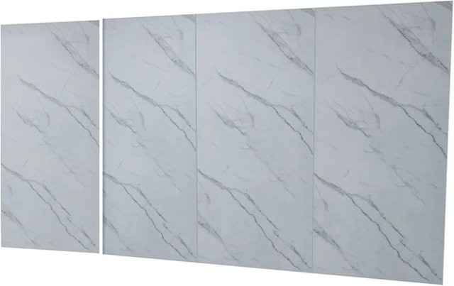 Duschparadies Duschrückwand Set aus Aluverbundplatte in Marmormuster, 4 Stück Wandverkleidung als Fliesenersatz, B/H: 390 x 210 cm, Dicke: 3 mm - Bild 1
