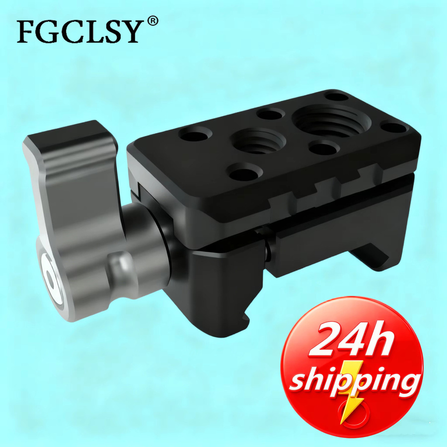 FGCLSY NATO-Lock-Klemme mit Schnellverschluss, Kaltschuhhalterung und 1/4 Zoll sowie 3/8 Zoll Gewinde, Schwarz - Bild 2