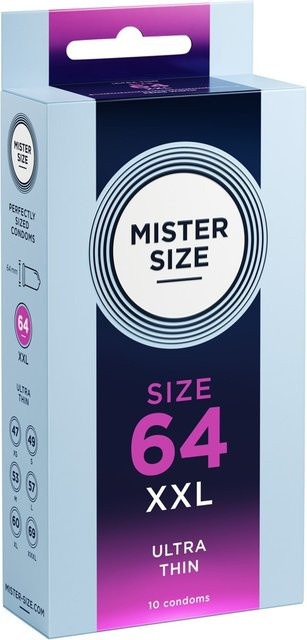 Mister Size Kondome, transparent, hauchdünn, feucht, 64 mm, Unisex - Bild 1