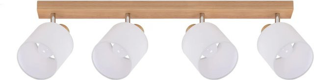 NETTLIFE Deckenstrahler Modern in Holzoptik mit 4x E14 Fassungen, verstellbar - Bild 1
