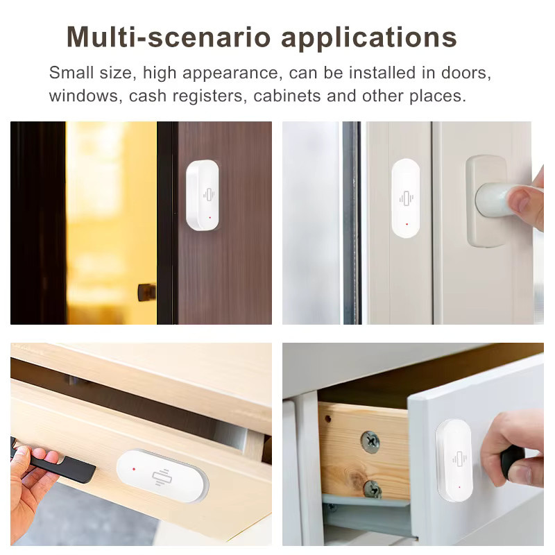 Tuya WiFi-Vibrationssensor für intelligente Warnungen, kompatibel mit Alexa und Google Home, in Weiß oder Beige - Bild 3