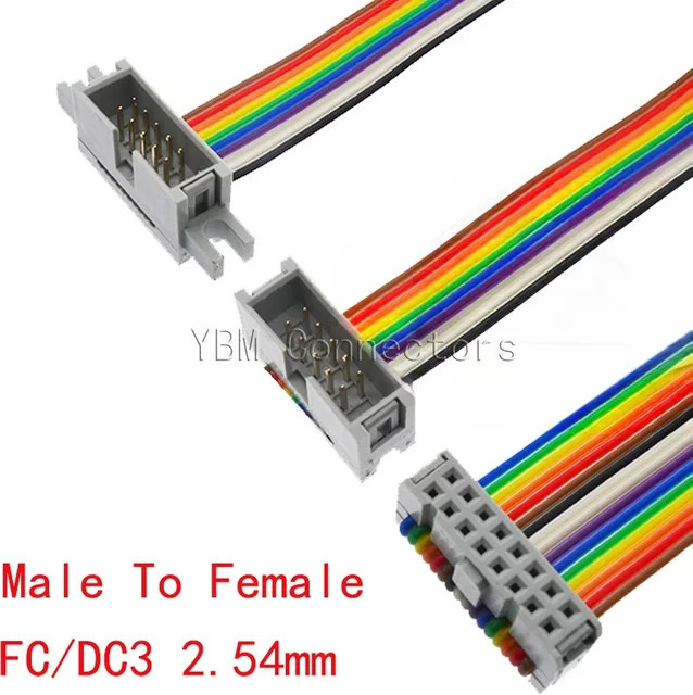 Flachband Stecker auf Buchse PATA IDE Daten Verlängerungskabel mit 2,54 mm Pitch in Multicolor - Bild 1