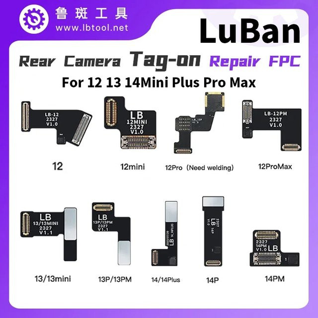 Luban Kamera Reparatur FPC Flex Kabel für iPhone 12 13 14 Pro Max Plus Mini in Schwarz zur Behebung von Pop-up Problemen - Bild 1