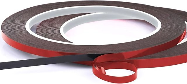 Amaoe doppelseitiges Klebeband aus Kunststoff, Schwarz, Breite: 3 mm - Bild 1