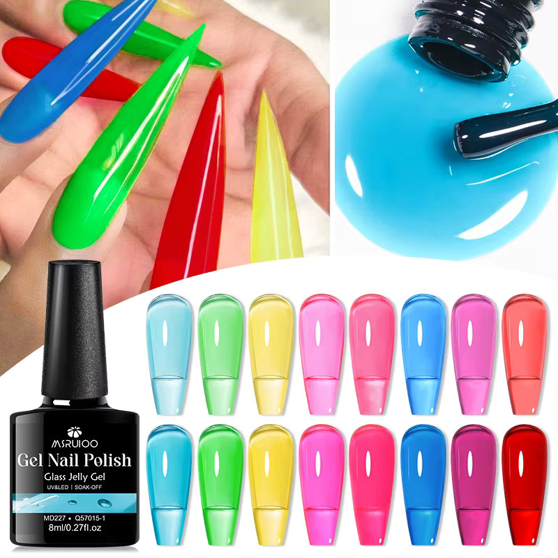 MSRUIOO Nagellack Gel, Blut Rot, Glänzend, 8 ml - Bild 3