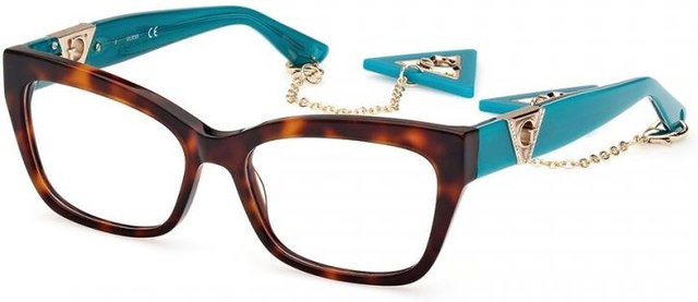 Guess GU2960 Korrektionsbrille, Damen, Cat-Eye, Vollrand, Acetat, Dark Tortoise/Blue - Bild 1
