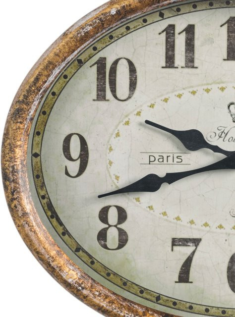 Heine Home Wanduhr Analog aus Metall in Braun, Durchmesser: 36 cm - Bild 1