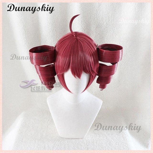 Anime Kasane Teto Cosplay Perücke, rote Zopfperücke, hitzebeständig, Damen - Bild 1