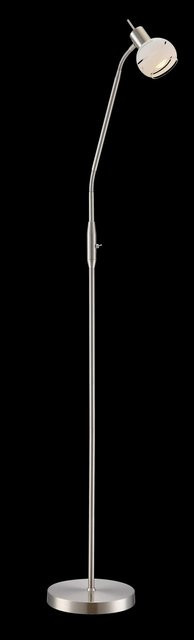 Globo Stehleuchte Elliott LED 1 flg aus Metall und Glas in Silberfarben, Höhe: 145 cm - Bild 1