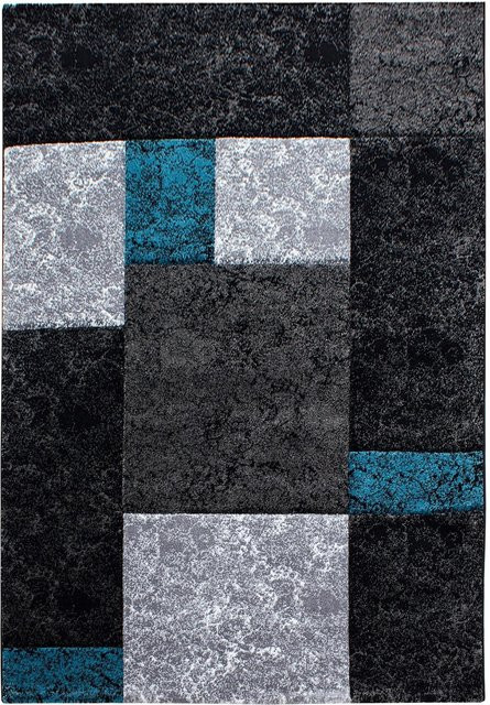 Ayyildiz Kurzflorteppich Hawaii in Türkis, modern und kariert, B/B: 240 x 340 cm - Bild 1