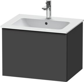 Duravit Waschtischunterschrank D-Neo wandhängend, Farbe Schwarz/Grau Matt, B/T/H: 61 x 46,2 x 44 cm - Bild 1